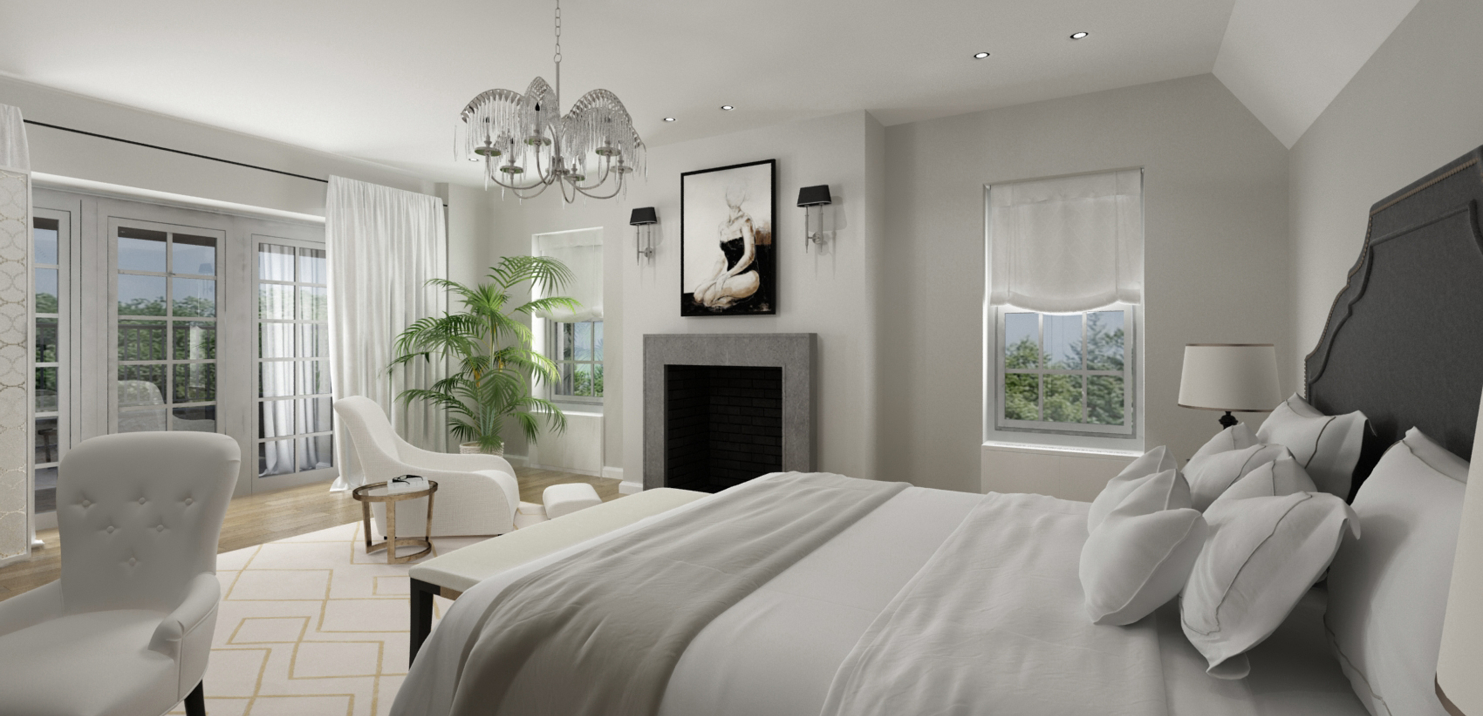 Dimitra Chrona 1291 Redpath Crescent Historic Residence in Montreal schema design redpath crescent westmount montreal interior design 3d visualization 13