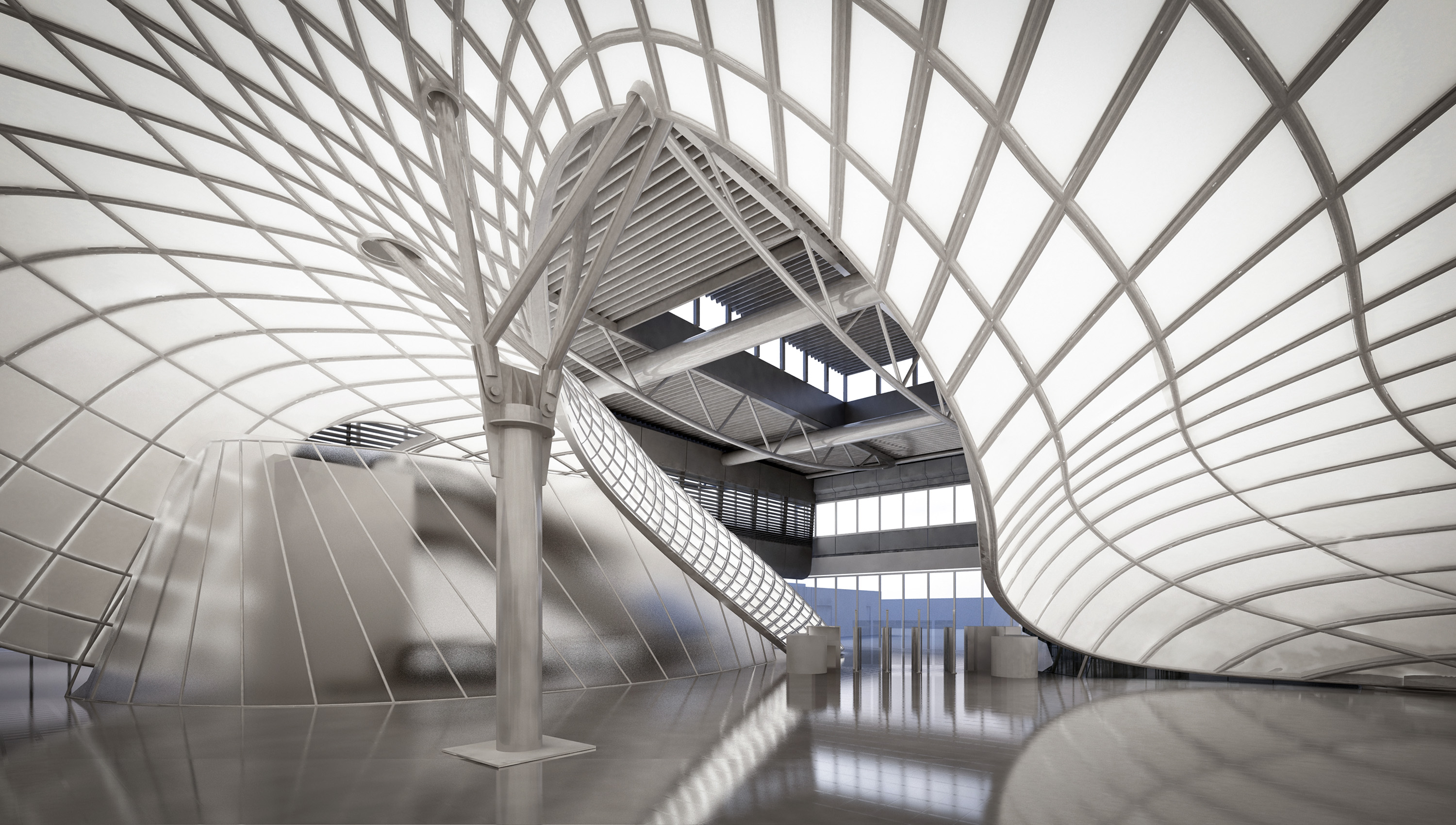 Dimitra Chrona Athens International Airport Eleftherios Venizelos schema design athens international airport eleftherios venizelos aia 3D architectural Visualization 5