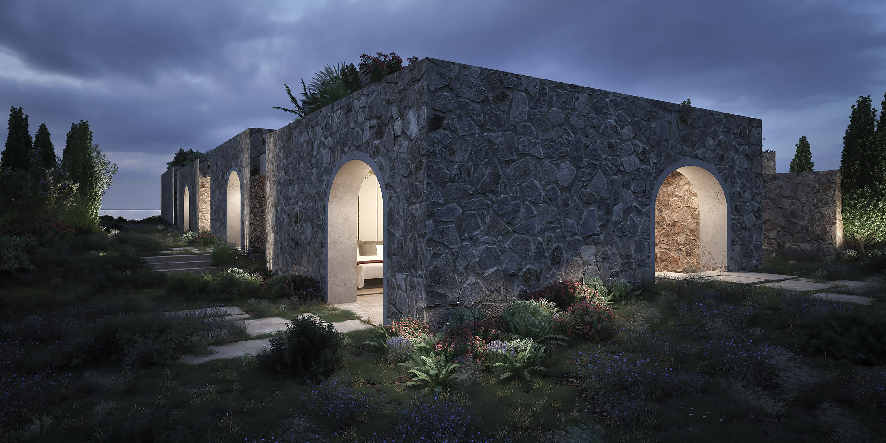 Dimitra Chrona Costa Navarino Dunes schema design costa navarino dunes 3D architectural Visualization 4