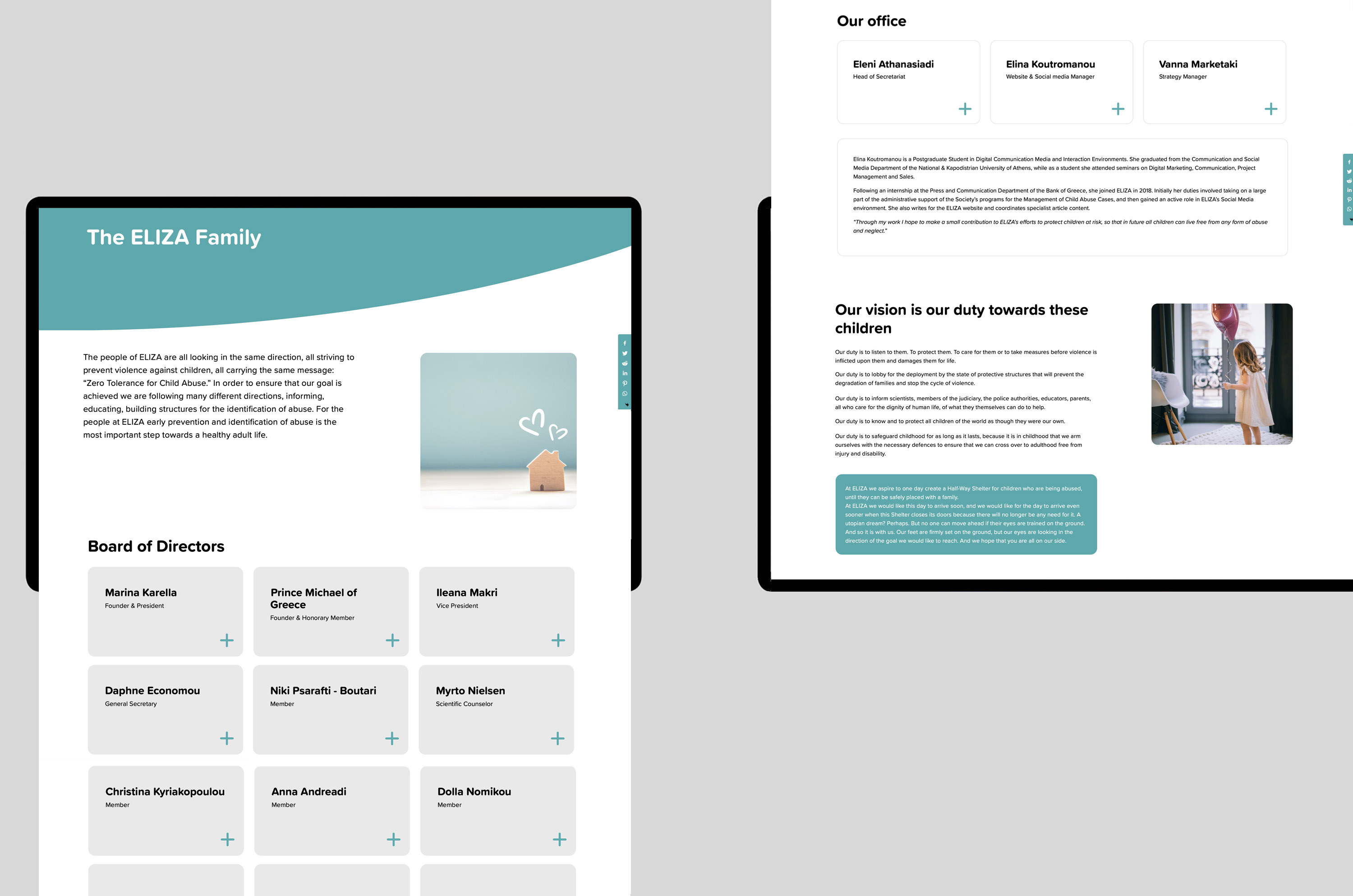 Dimitra Chrona ELIZA Society Website schema design eliza prevention child abuse digital website 4