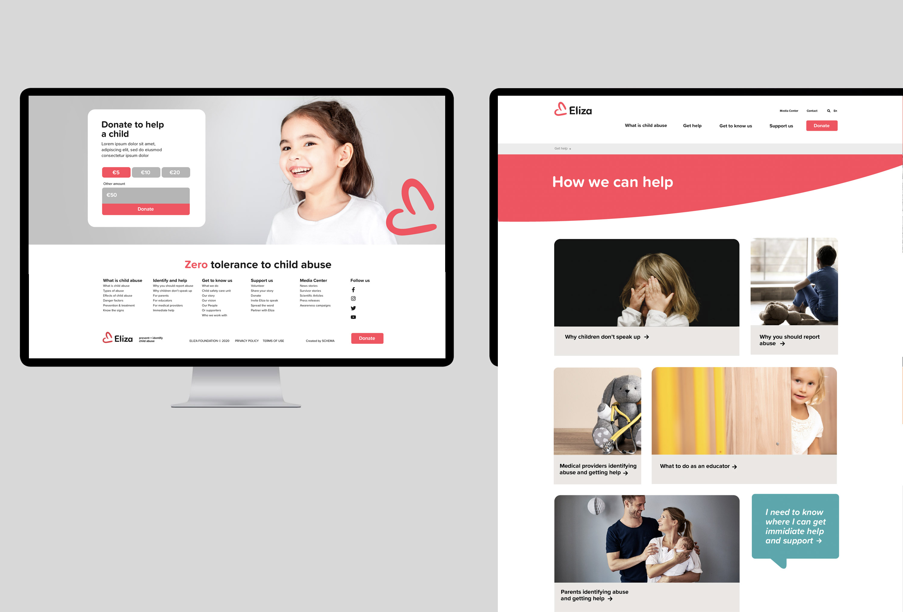 Dimitra Chrona ELIZA Society Website schema design eliza prevention child abuse digital website 5