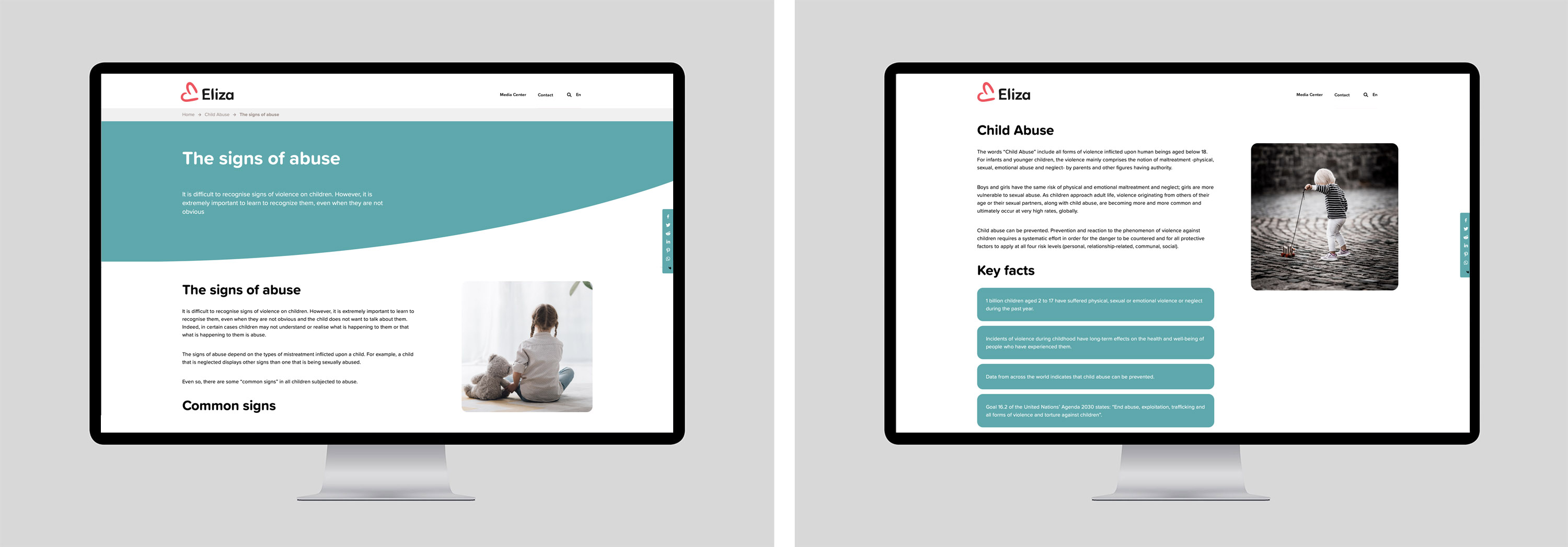 Dimitra Chrona ELIZA Society Website schema design eliza prevention child abuse digital website 6