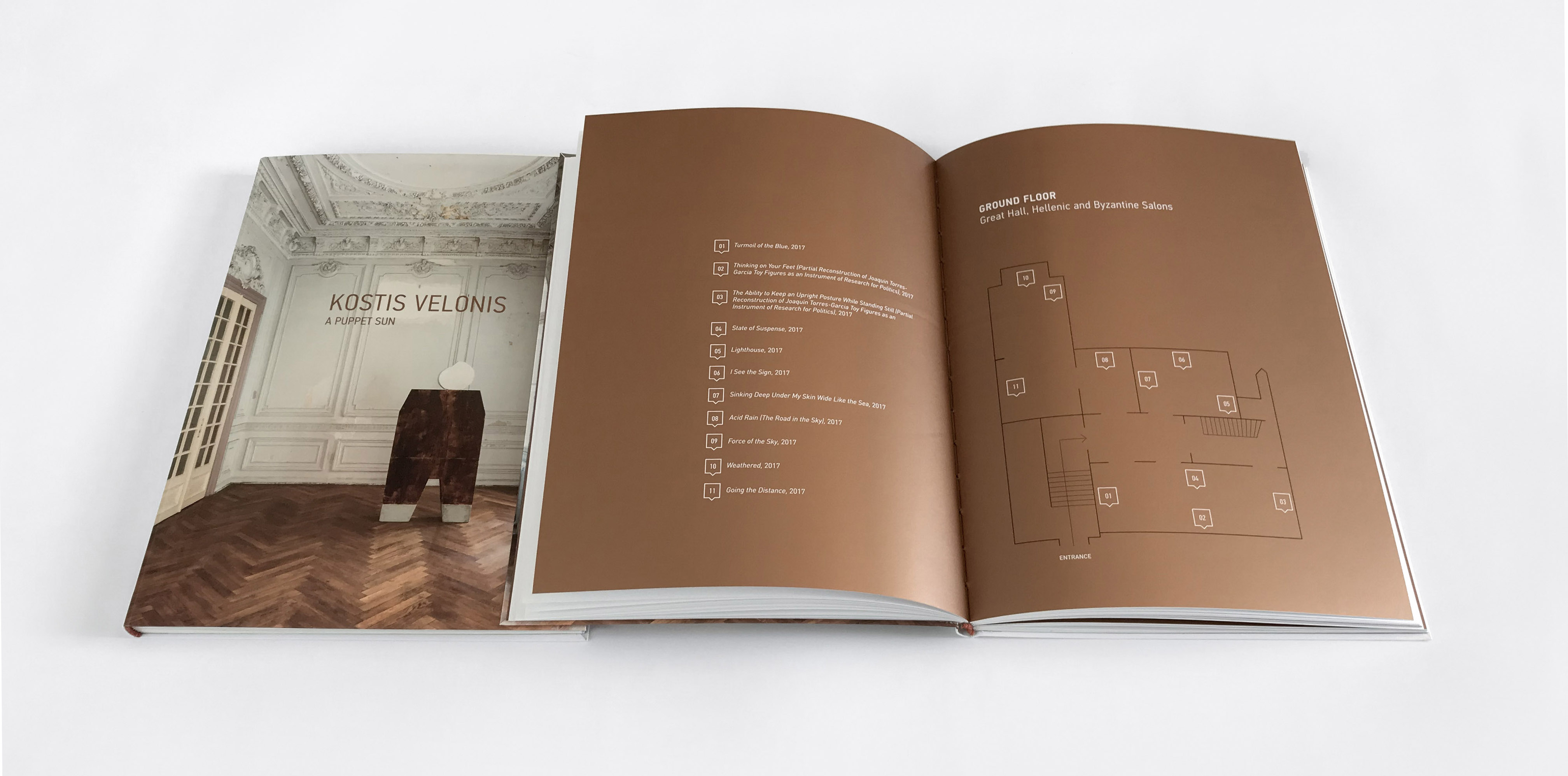 Dimitra Chrona KOSTIS VELONIS A Puppet Sun Exhibition Catalogue schema design NEON kostis velonis city project athens catalogue 1