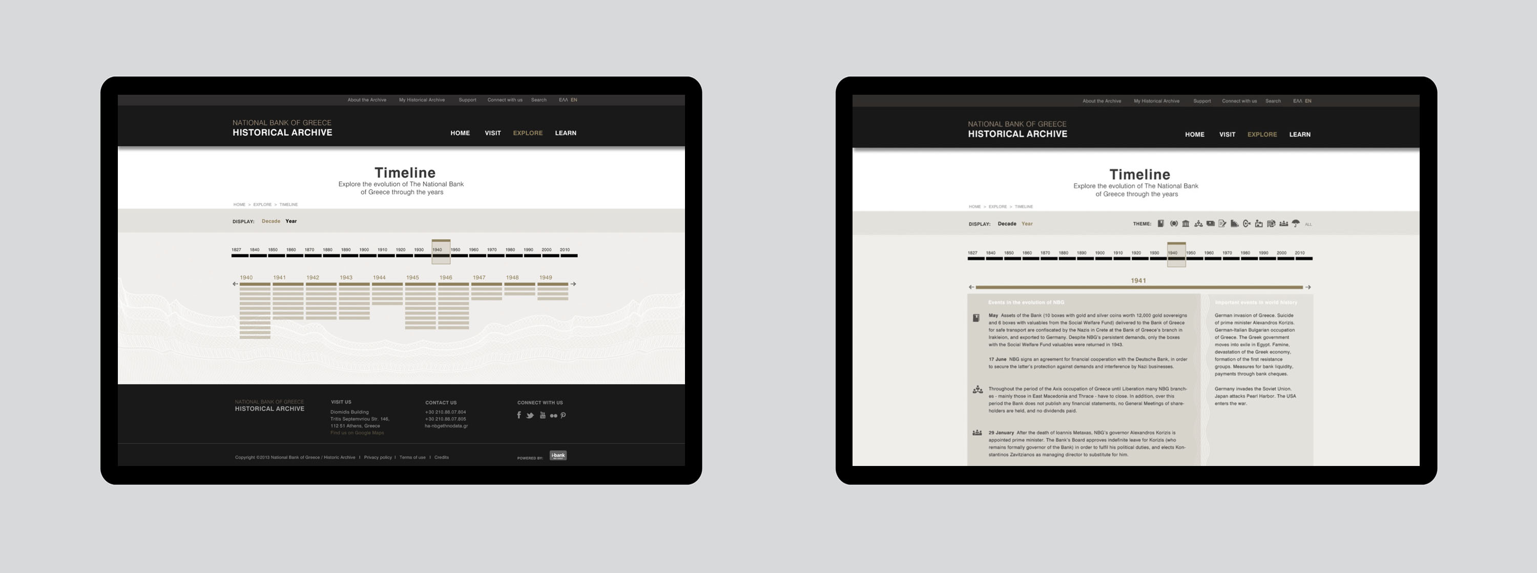 Dimitra Chrona National Bank of Greece Archive schema design nbg national bank of greece archives website digital 8