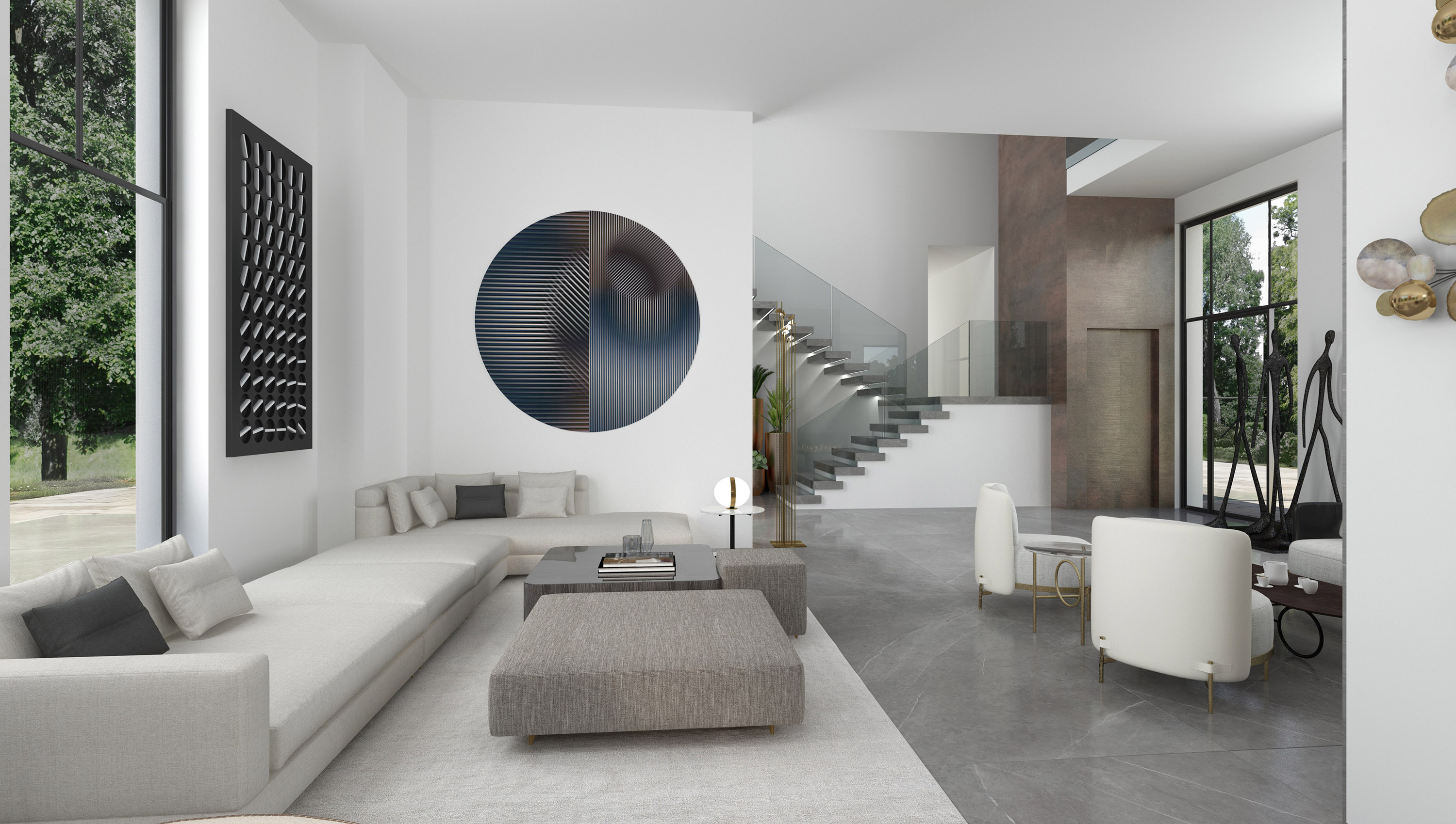 Dimitra Chrona Residence in the Town of Mont Royal Montreal schema design Residence Town Mont Royal Montreal Interior Design 3D Visualization 3