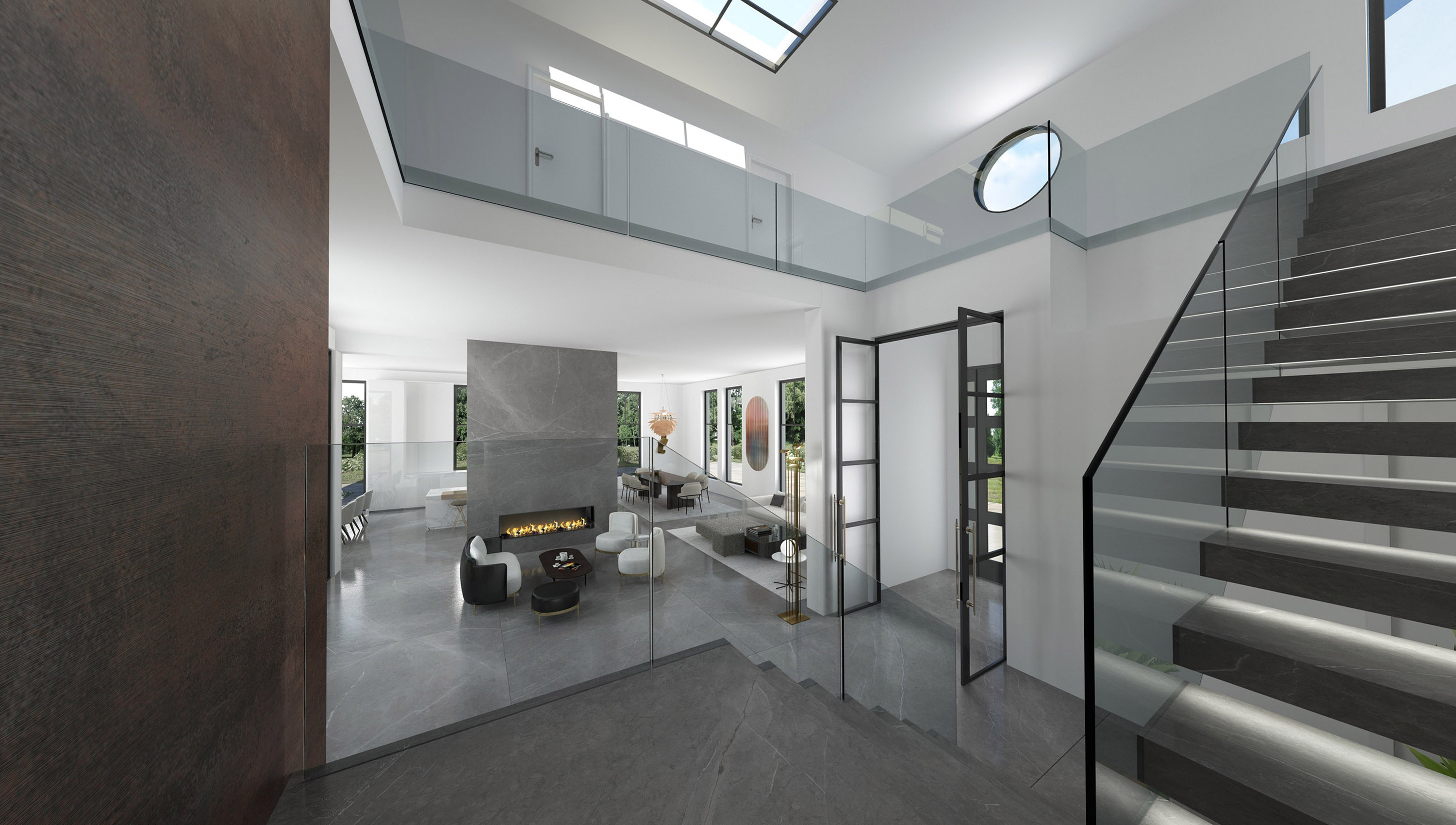 Dimitra Chrona Residence in the Town of Mont Royal Montreal schema design Residence Town Mont Royal Montreal Interior Design 3D Visualization 6