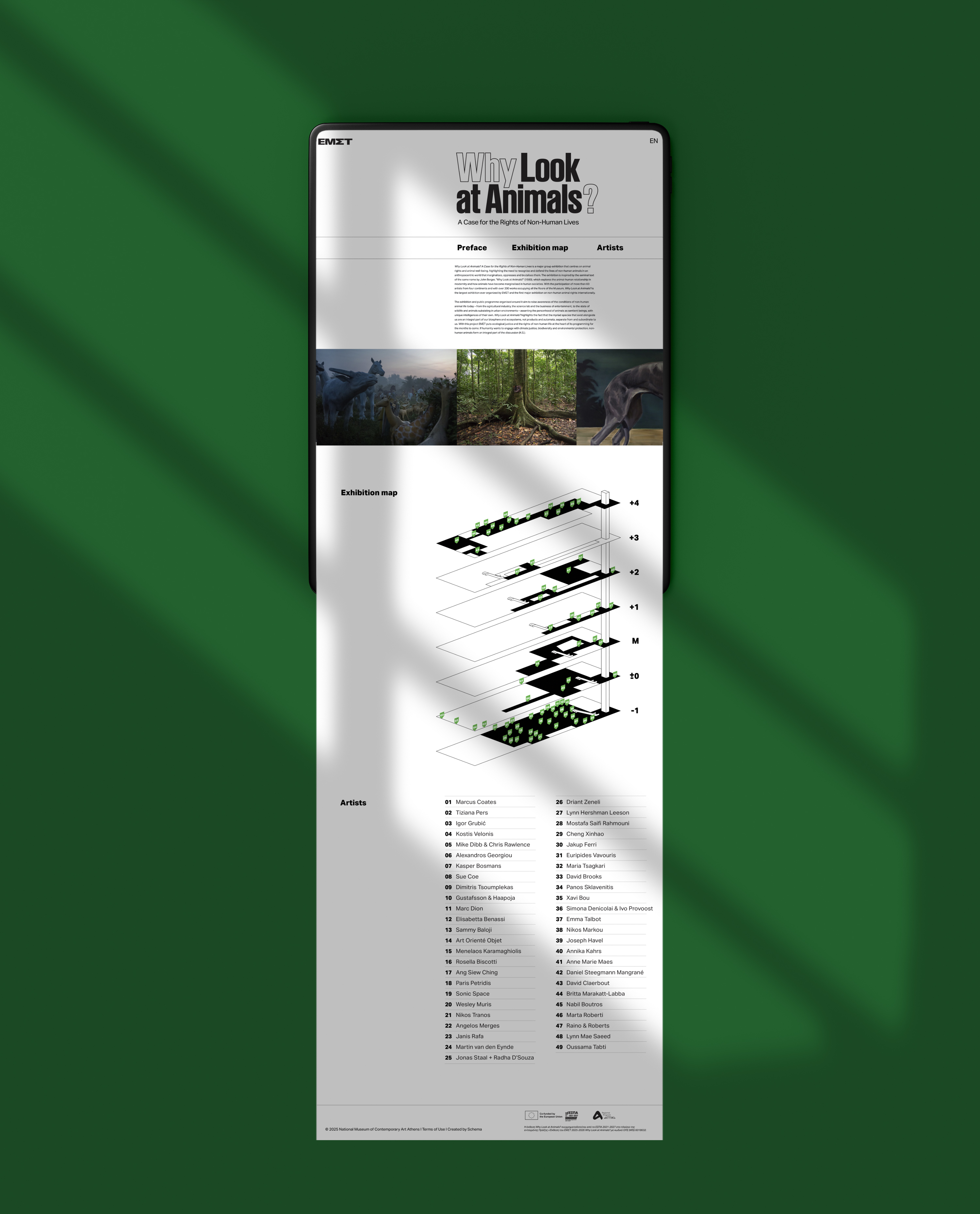 Dimitra Chrona Why Look at Animals? schema design EMST Why Look at Animals exhibition website 2